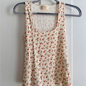 Sézane Juan Top in in Pointelle Mady Print, size Small